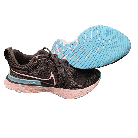 Nike React Infinity Run Flyknit 2 Women Shoes Anthracite Ghost Black Size 6.5 B - Picture 2 of 12